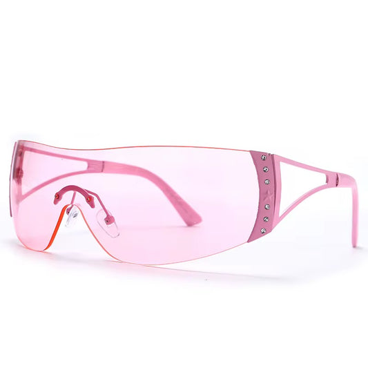 “Stargaze Luxe” Oversized Shield Sunglasses